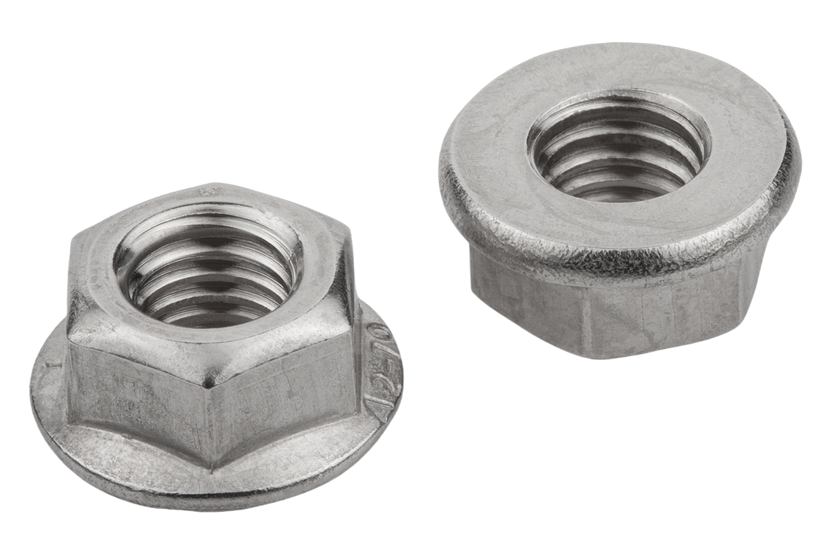 Sekskantnøtter med flens M12, EN 1661 DIN 6923 / GB / T 6177.1