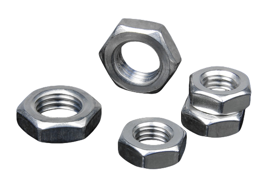 DIN 936 Hex Thin Nuts - Metric Standard Pitch for Locking Arrangement M8 til M52, bilmontering