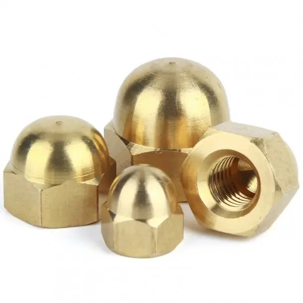 Kobber messing DIN1587 HEX DUMED CAP NUTS, Auto Parts, OE Custom Nuts